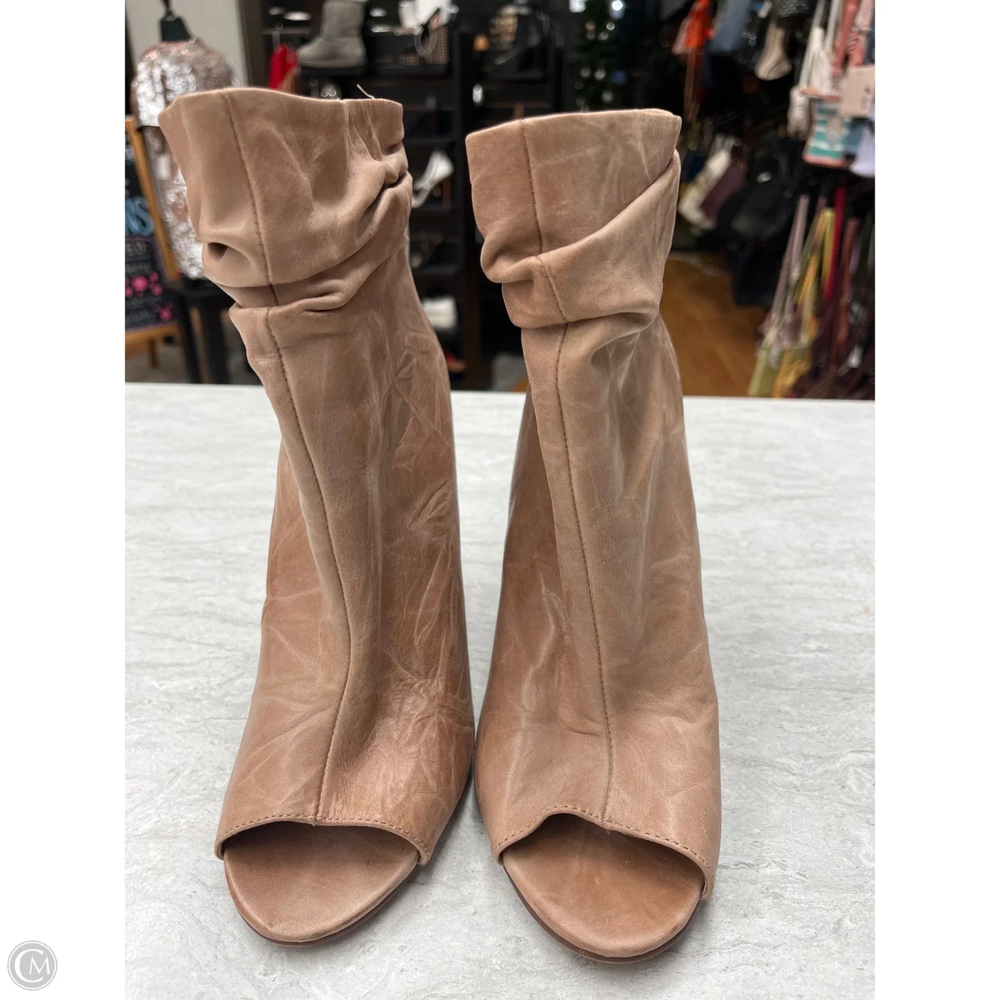 Boots Ankle Heels By Chinese Laundry In Tan, Size: 9