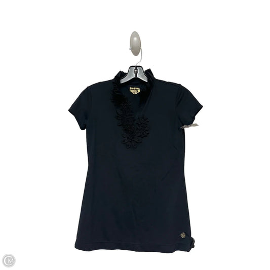 Top Short Sleeve Designer By Lilly Pulitzer In Black, Size: Xxs