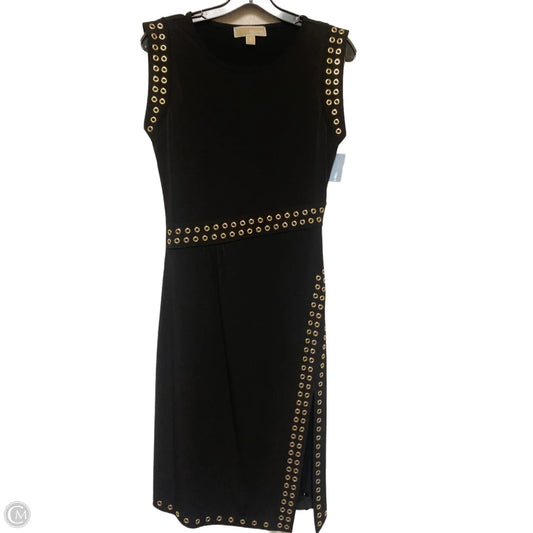 Dress Casual Midi By Michael By Michael Kors In Black & Gold, Size: S