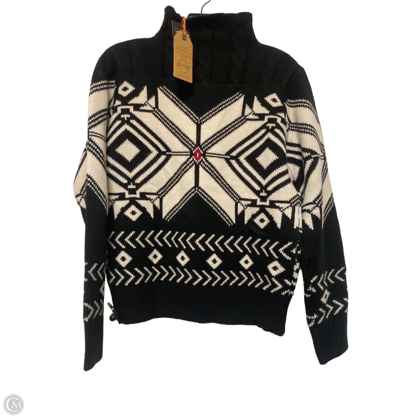 Sweater By Weatherproof In Black & White, Size: S