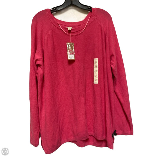 Top Long Sleeve By Sonoma In Pink, Size: Xl