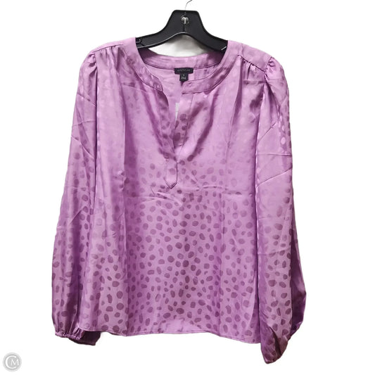 Top Long Sleeve By Ann Taylor In Purple, Size: M
