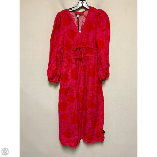 Dress Casual Midi By Target-designer In Pink & Red, Size: Xs