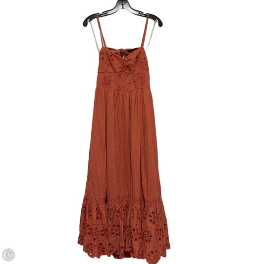 Dress Casual Midi By American Eagle In Orange, Size: M