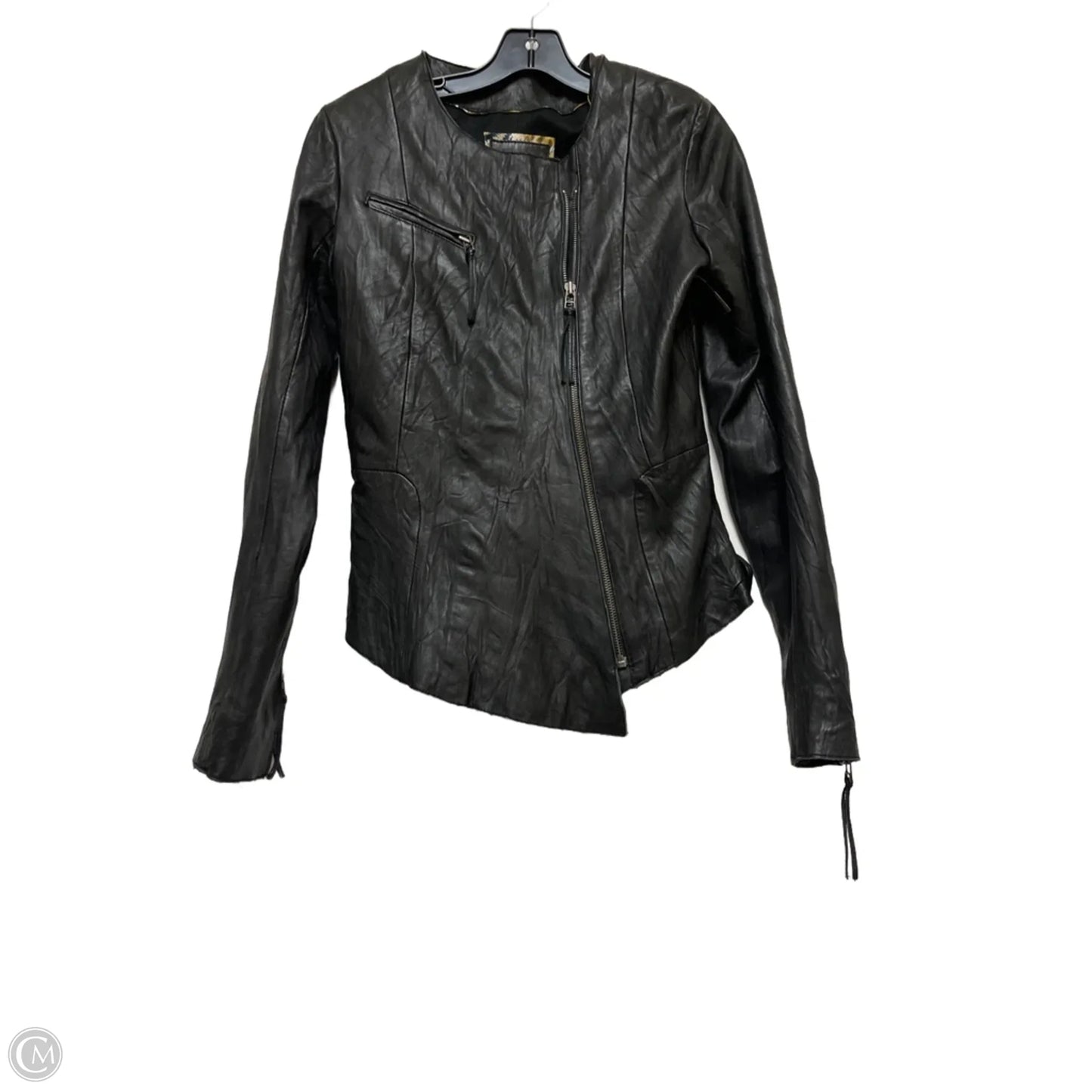Jacket Leather By Top Shop In Black, Size: M