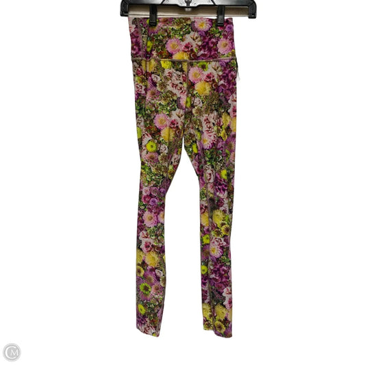 Athletic Pants By Lululemon In Floral Print, Size: 4