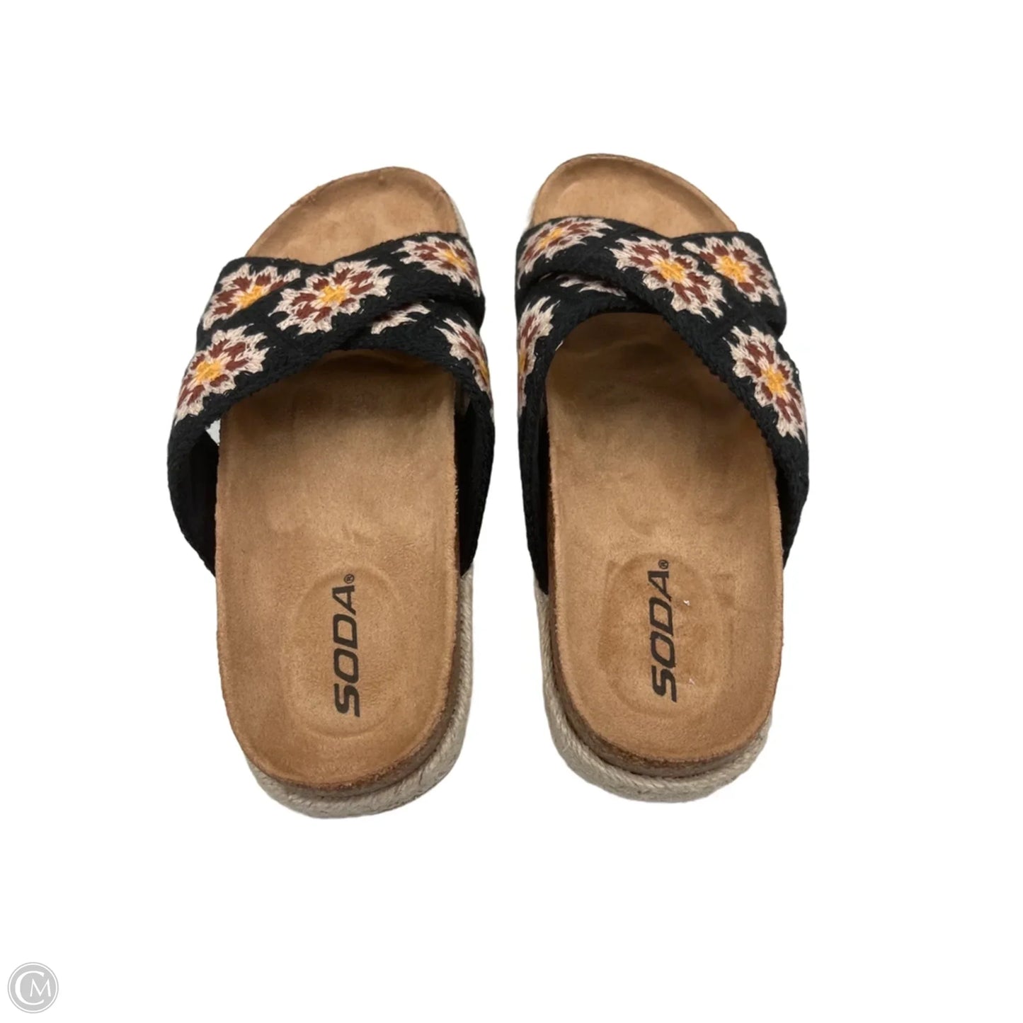 Sandals Heels Platform By Bamboo In Floral Print, Size: 7