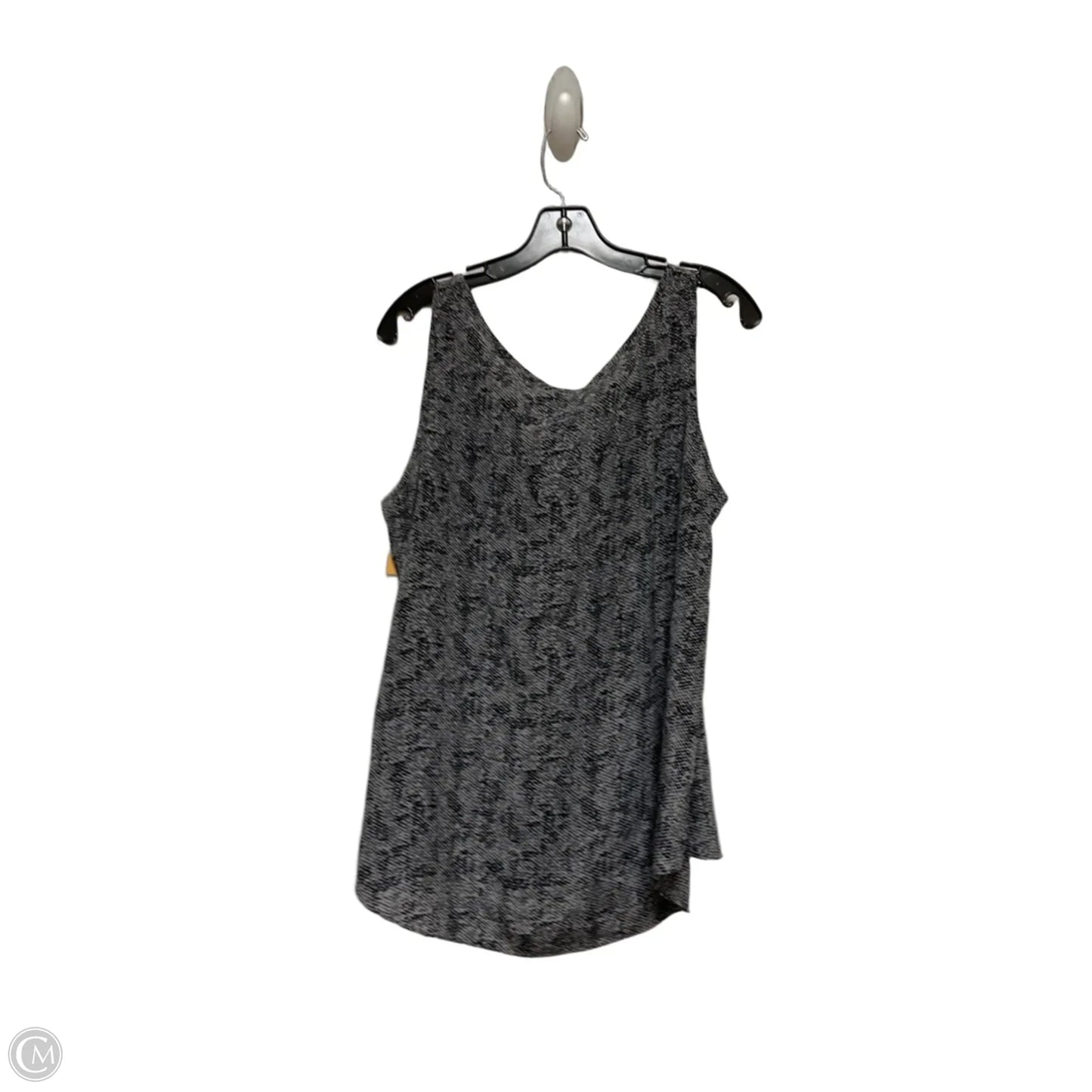 Top Sleeveless By Eileen Fisher In Black & Grey, Size: L