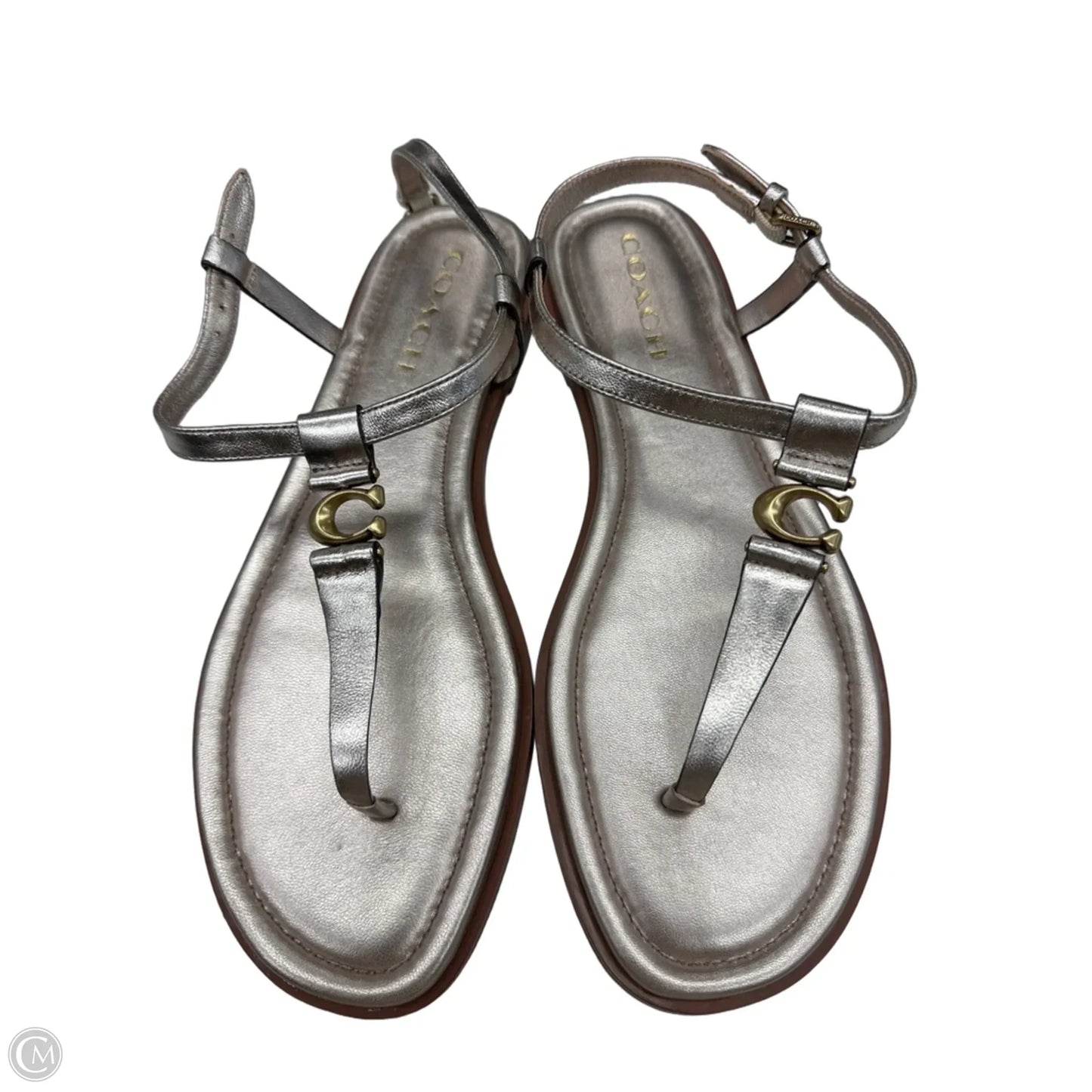 Sandals Designer By Coach In Rose Gold, Size: 9.5