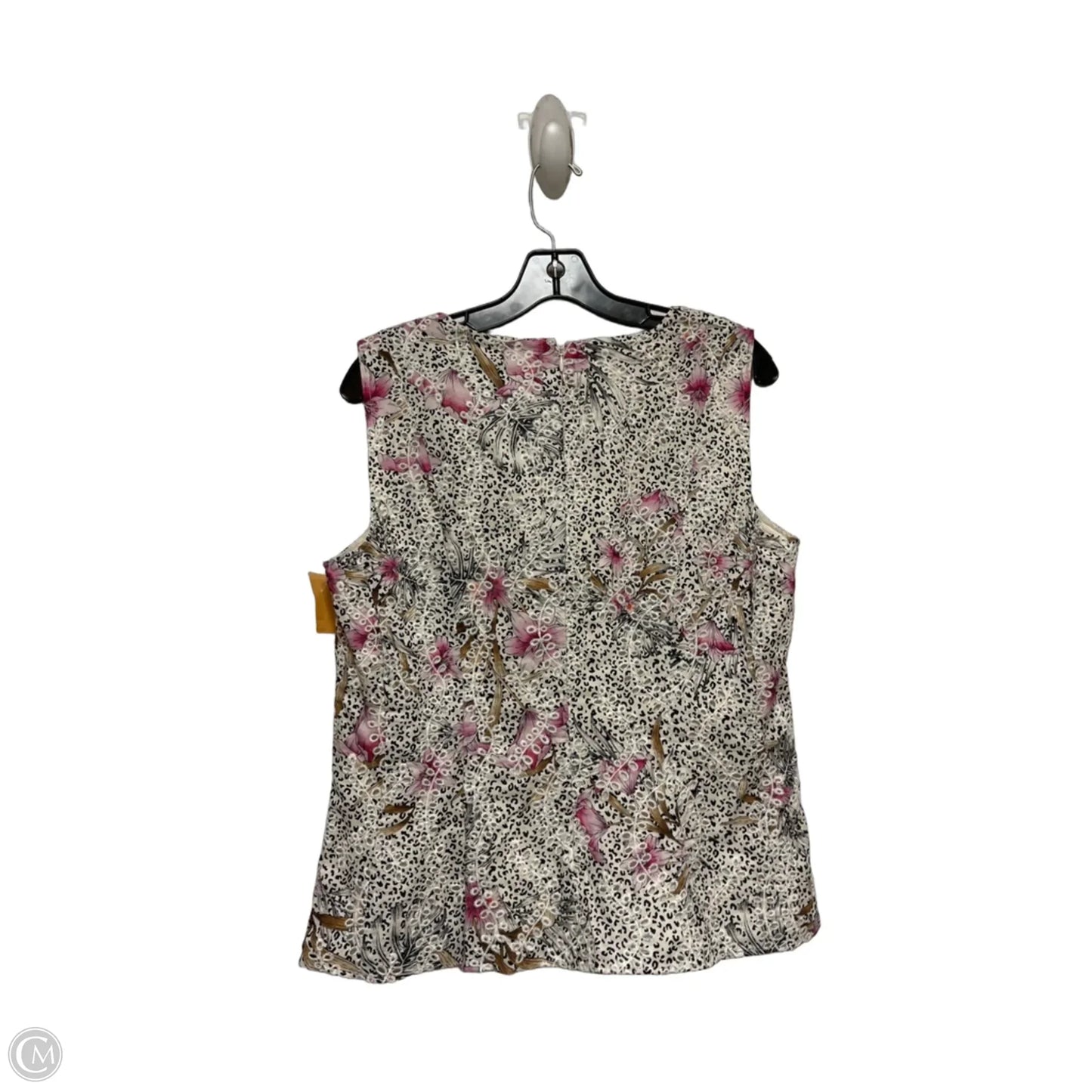 Top Sleeveless By White House Black Market In Animal Print, Size: L