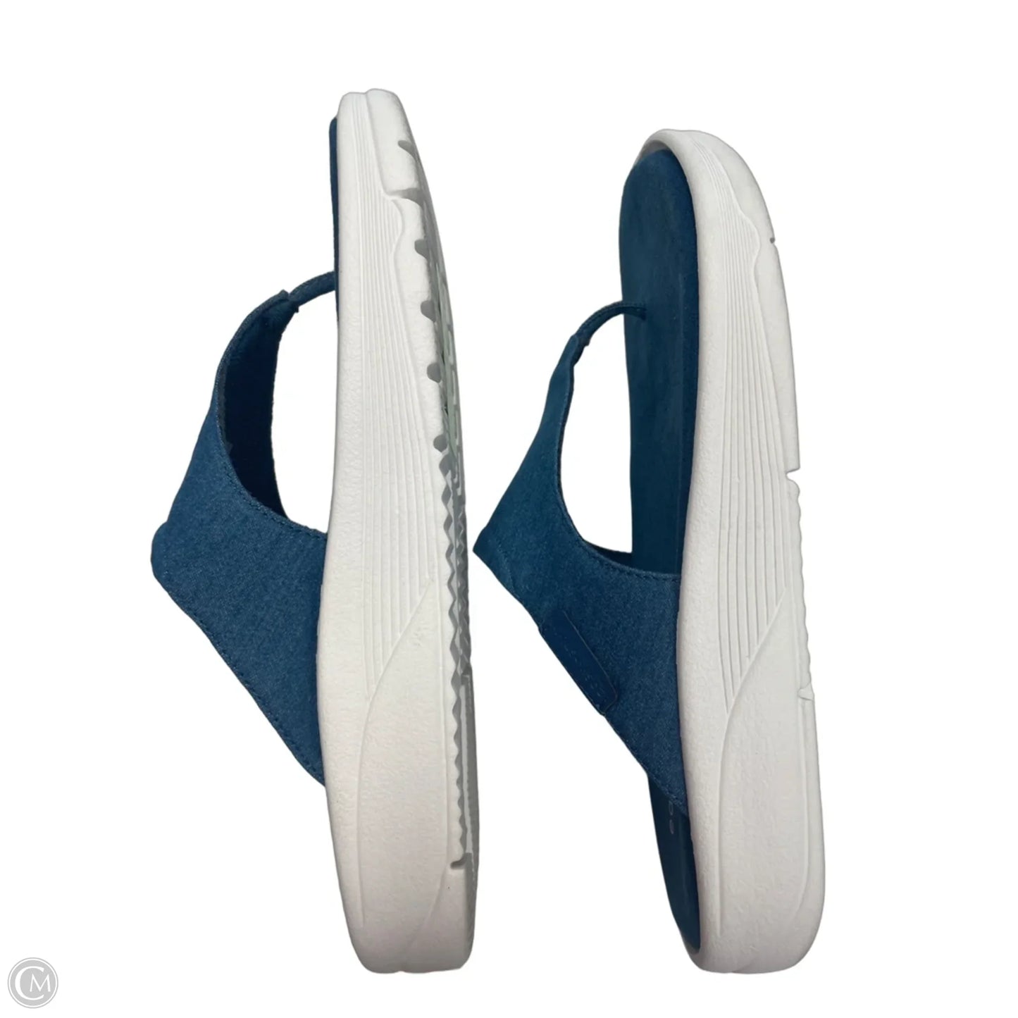 Sandals Flip Flops By Easy Spirit In Blue, Size: 6.5