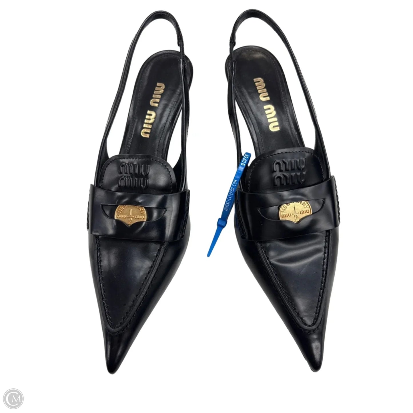 Shoes Luxury Designer By Miu Miu In Black, Size: 7.5