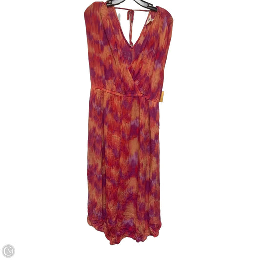 Swimwear Cover-up By Time And Tru In Pink & Purple, Size: 1x