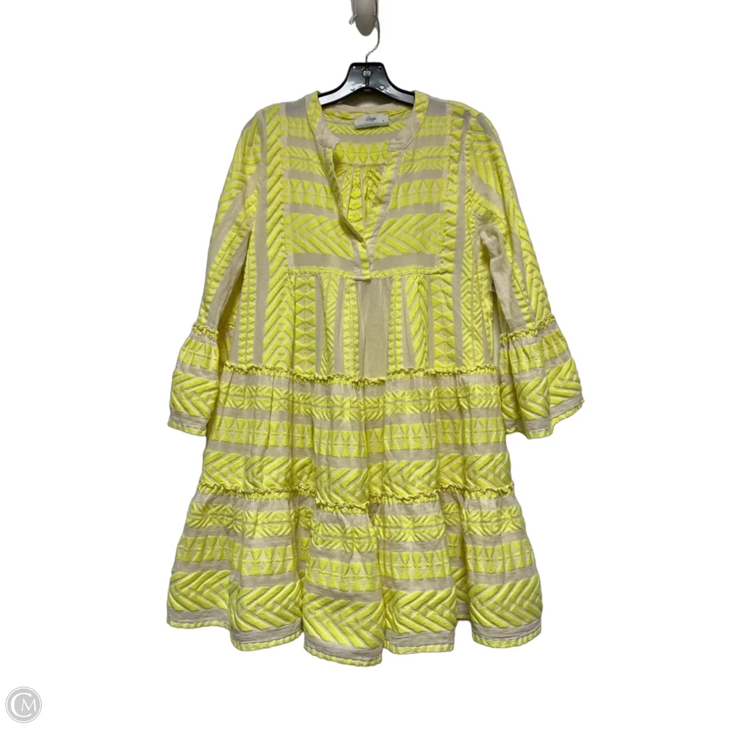 Dress Casual Short By Devotion Twins In Yellow, Size: M