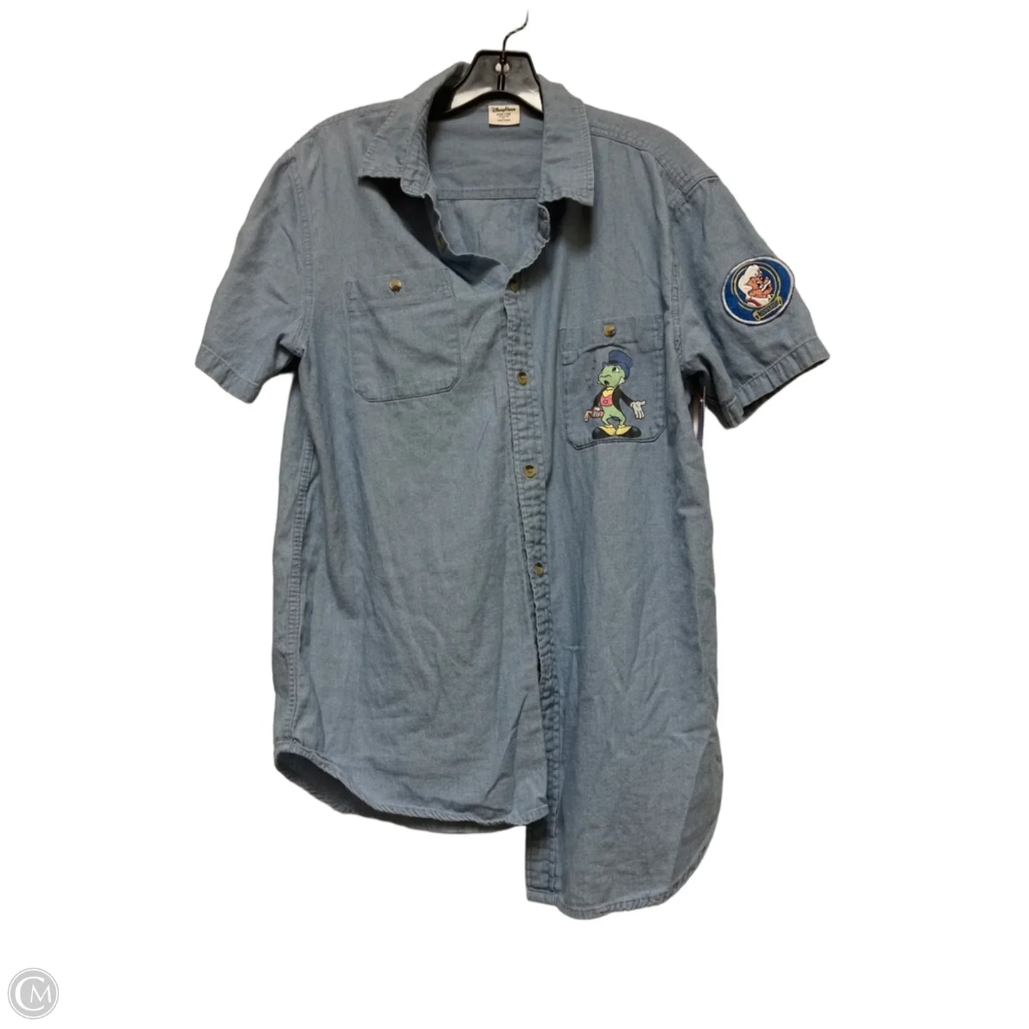 Top Short Sleeve By Disney Store In Blue Denim, Size: M