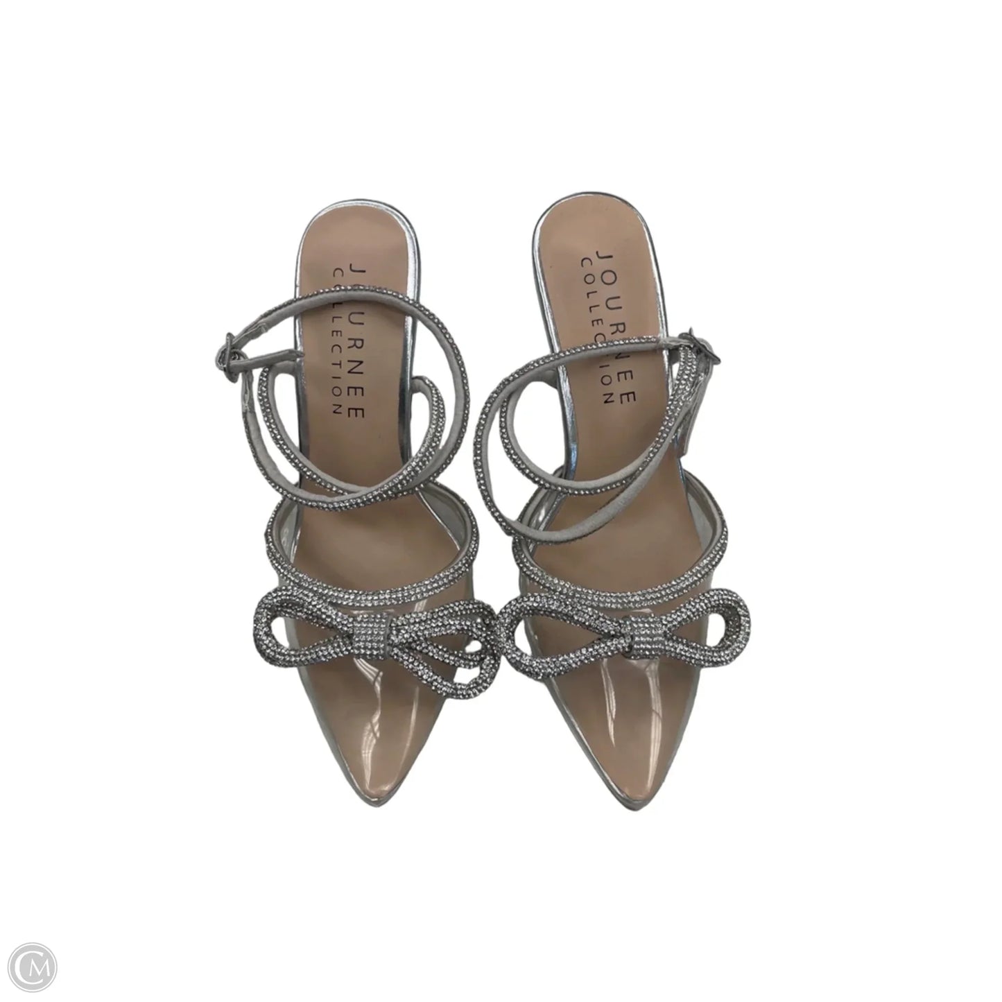 Shoes Heels Stiletto By Journee In Silver, Size: 5.5