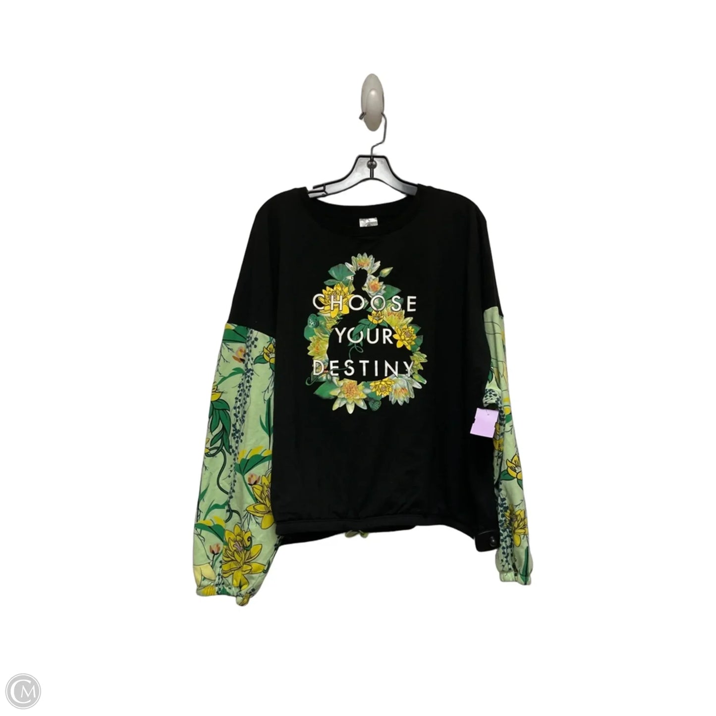 Top Long Sleeve By Disney Store In Black & Green, Size: Xxl