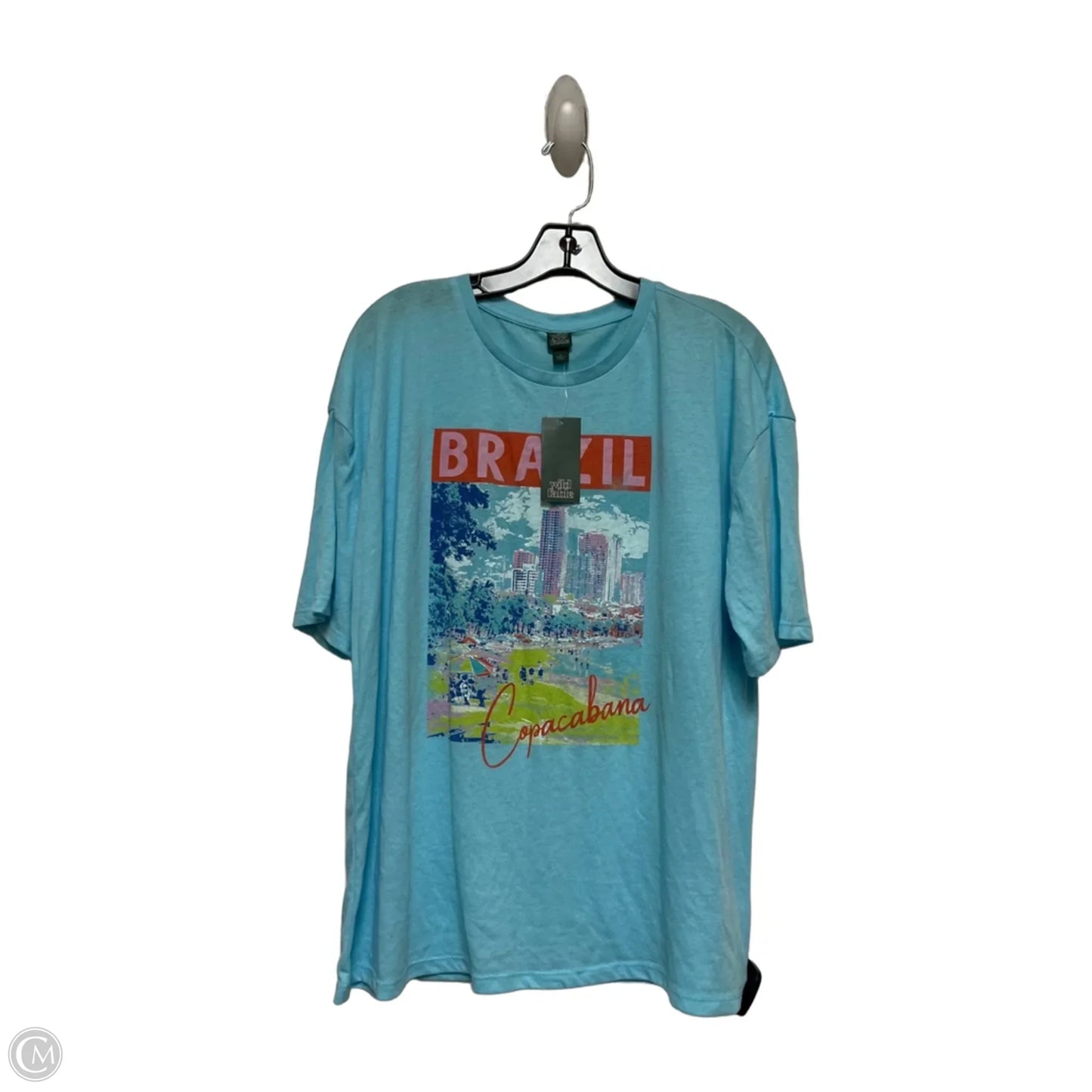 Top Short Sleeve Basic By Wild Fable In Blue, Size: S