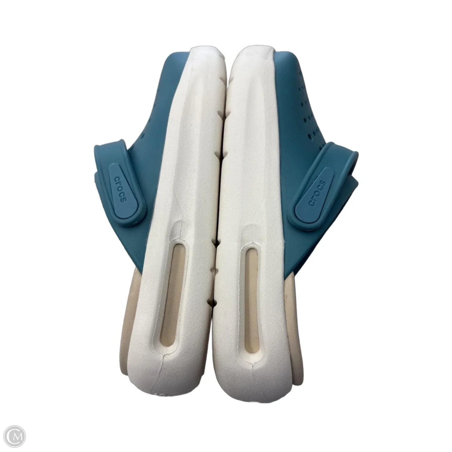 Shoes Flats By Clothes Mentor In Blue & White, Size: 8