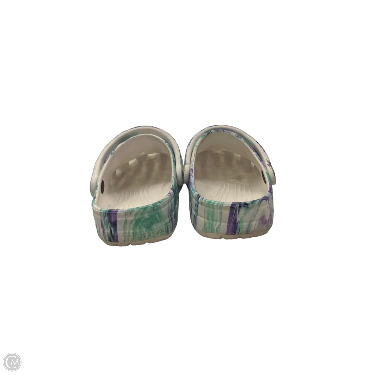 Shoes Flats By Crocs In Tie Dye Print, Size: 8