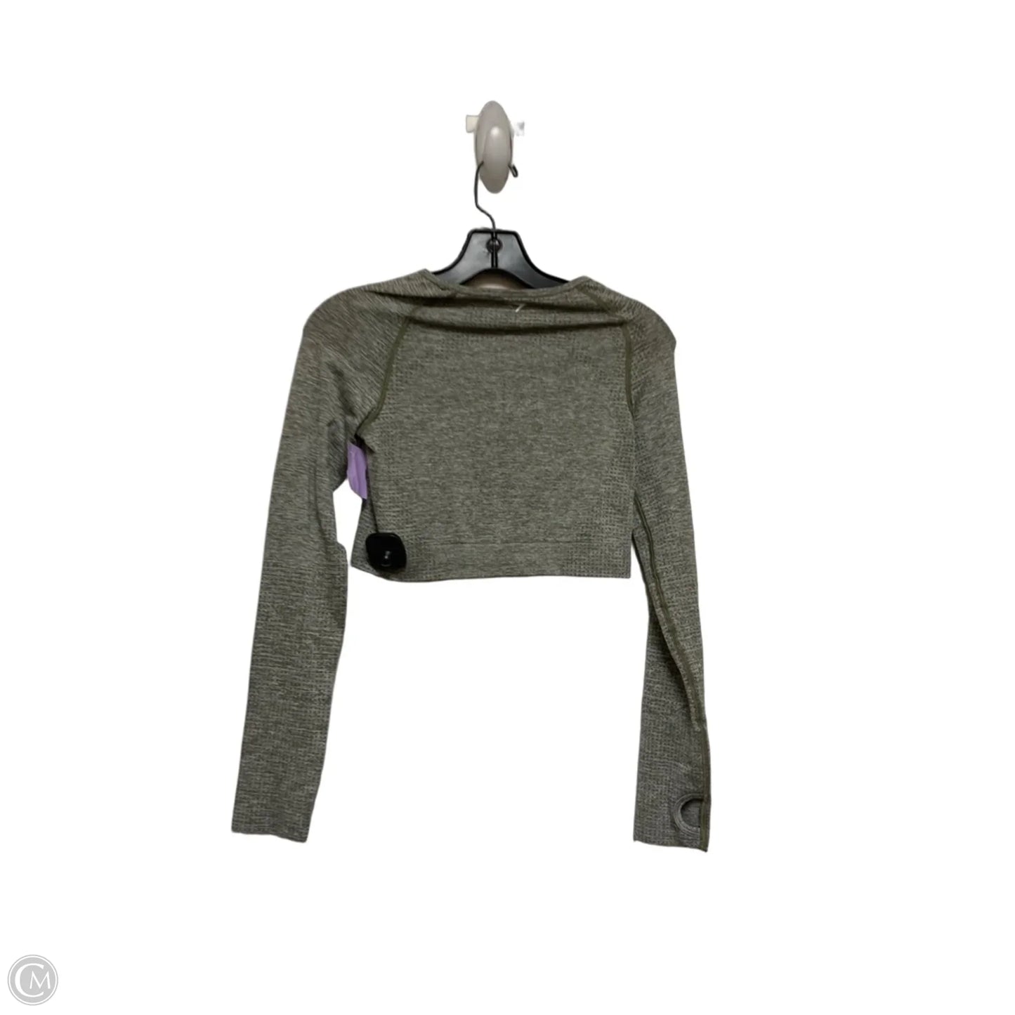 Athletic Top Long Sleeve Crewneck By Gym Shark In Green, Size: S