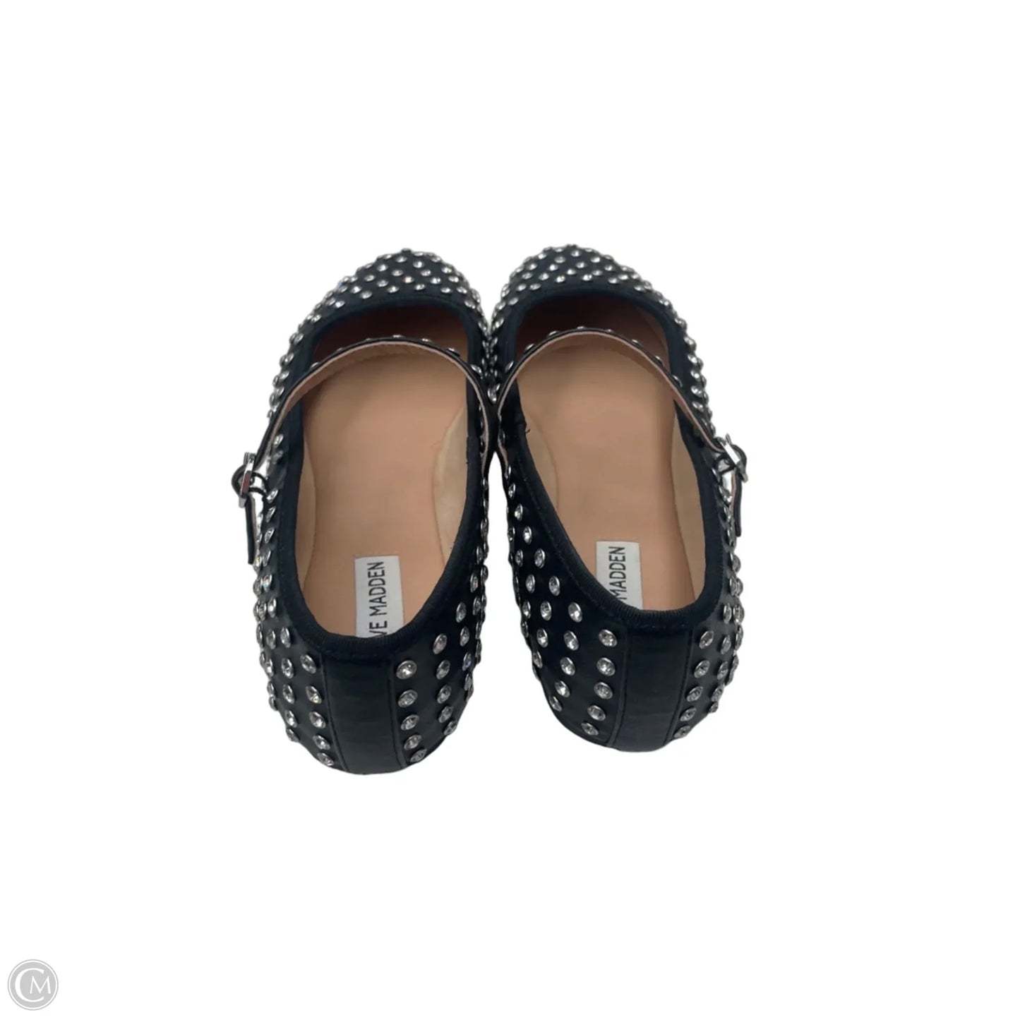 Shoes Flats By Steve Madden In Black & Silver, Size: 10