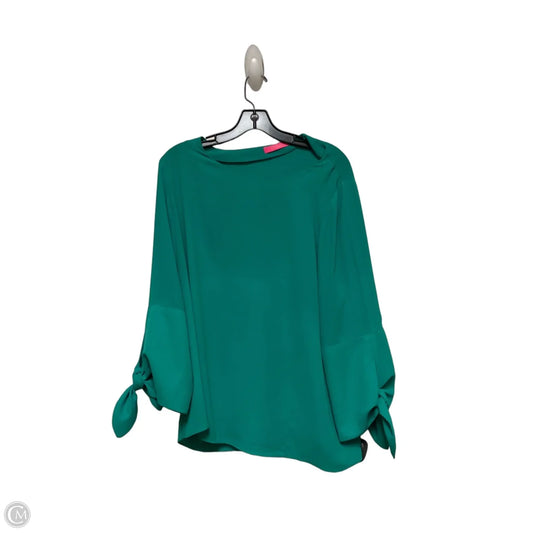 Top Long Sleeve Designer By Lilly Pulitzer In Green, Size: M