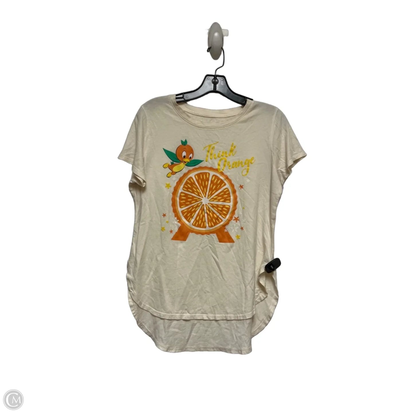 Top Short Sleeve Basic By Disney Store In Orange & Tan, Size: M