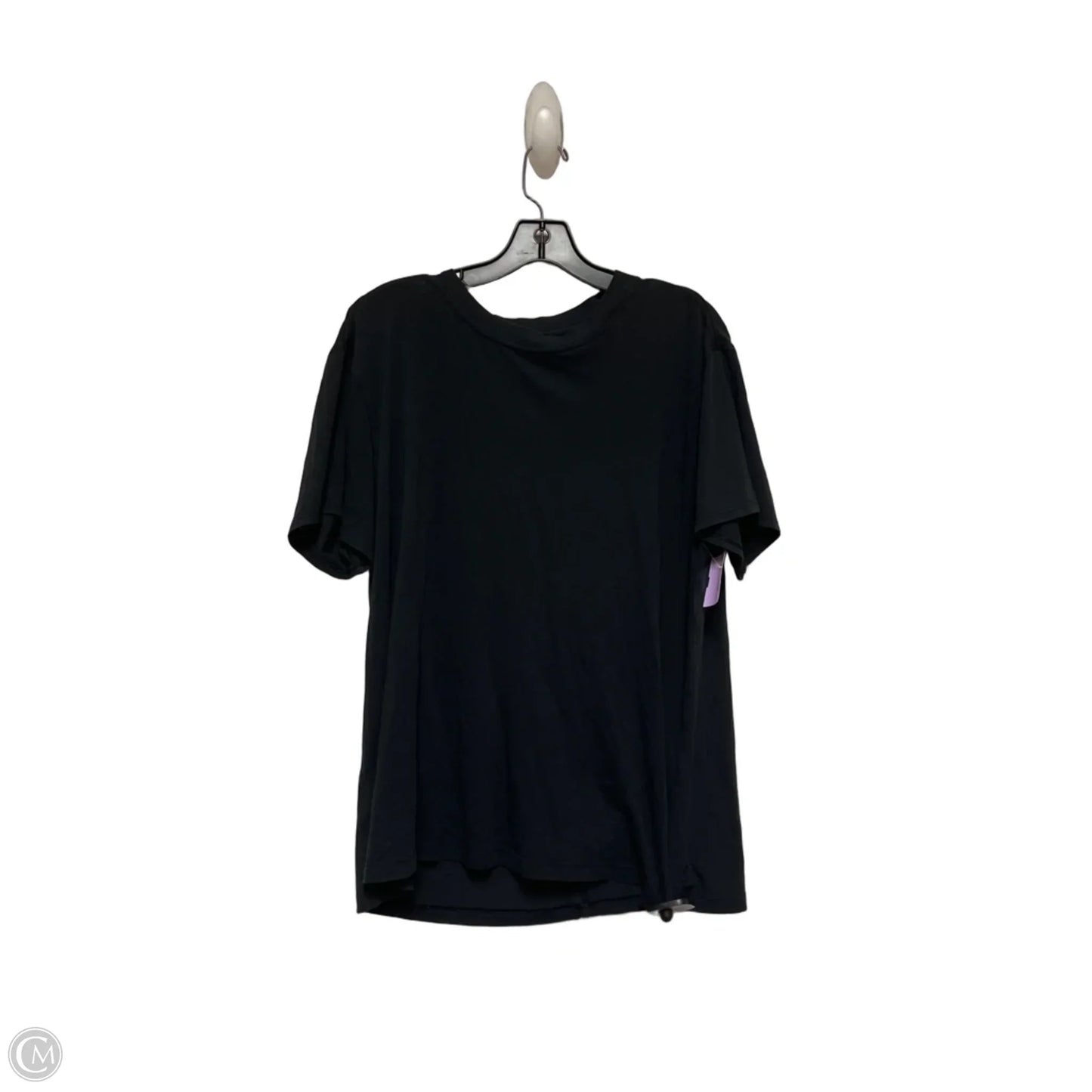 Athletic Top Short Sleeve By Lululemon In Black, Size: M