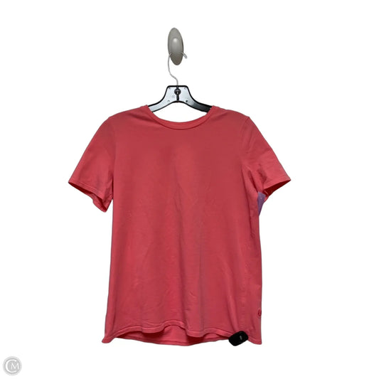 Athletic Top Short Sleeve By Lululemon In Pink, Size: M