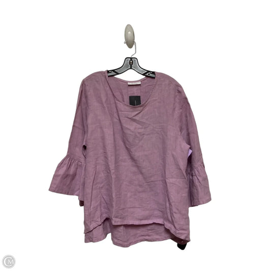 Top Short Sleeve By Bryn Walker In Purple, Size: L