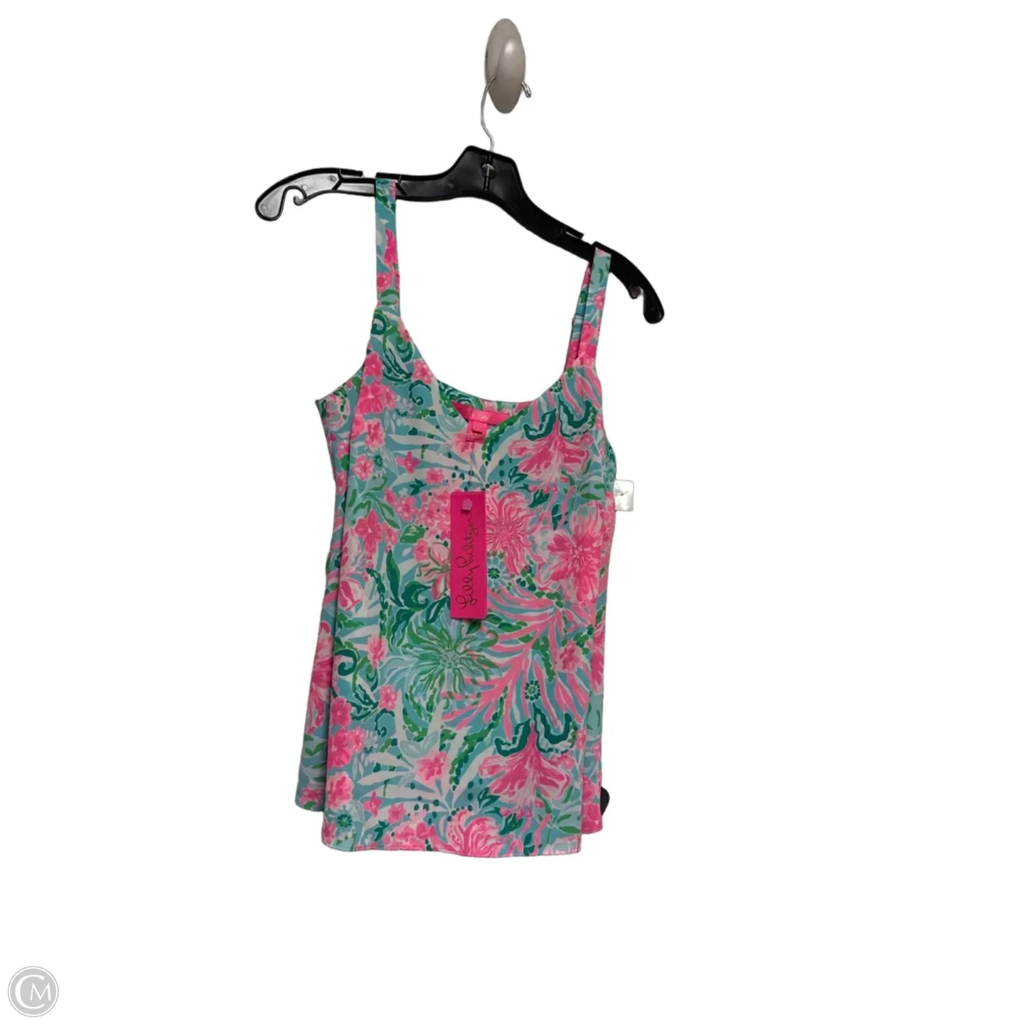 Top Sleeveless Designer By Lilly Pulitzer In Green & Pink, Size: Xs