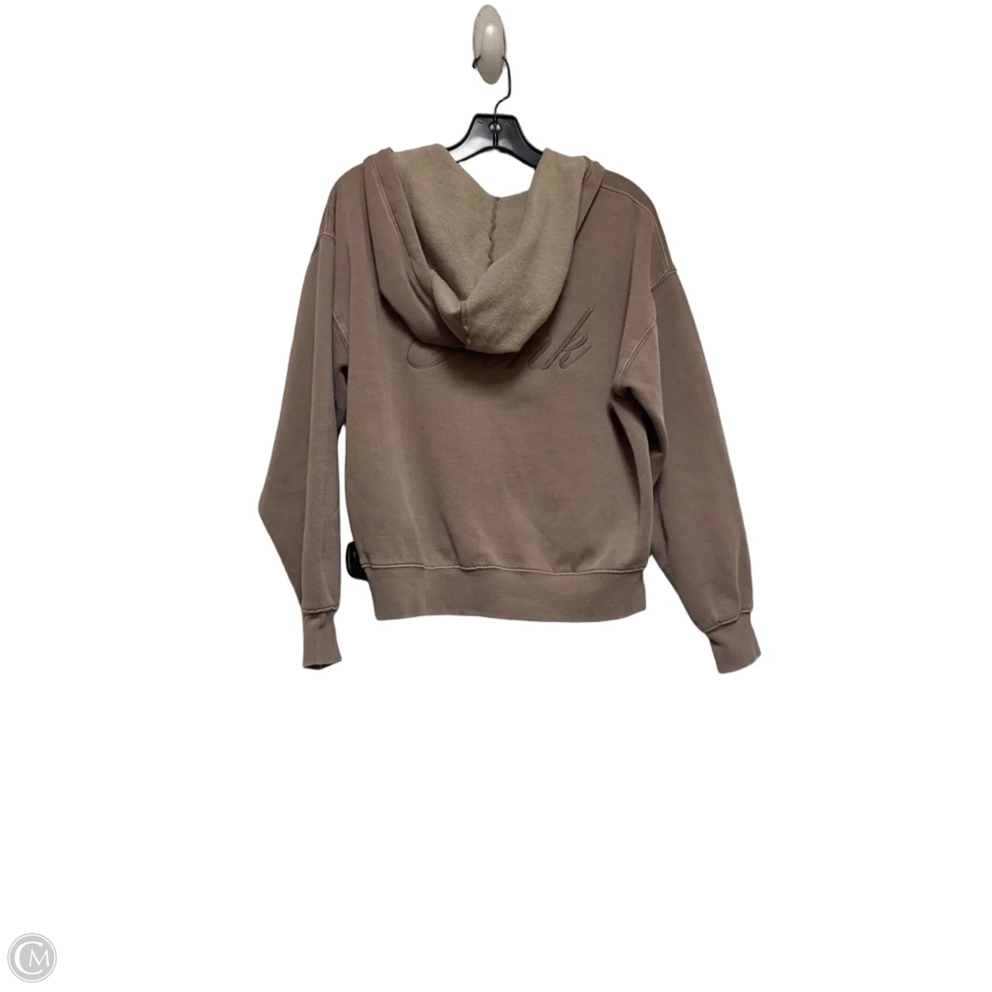 Sweatshirt Hoodie By Pink In Brown, Size: Xs