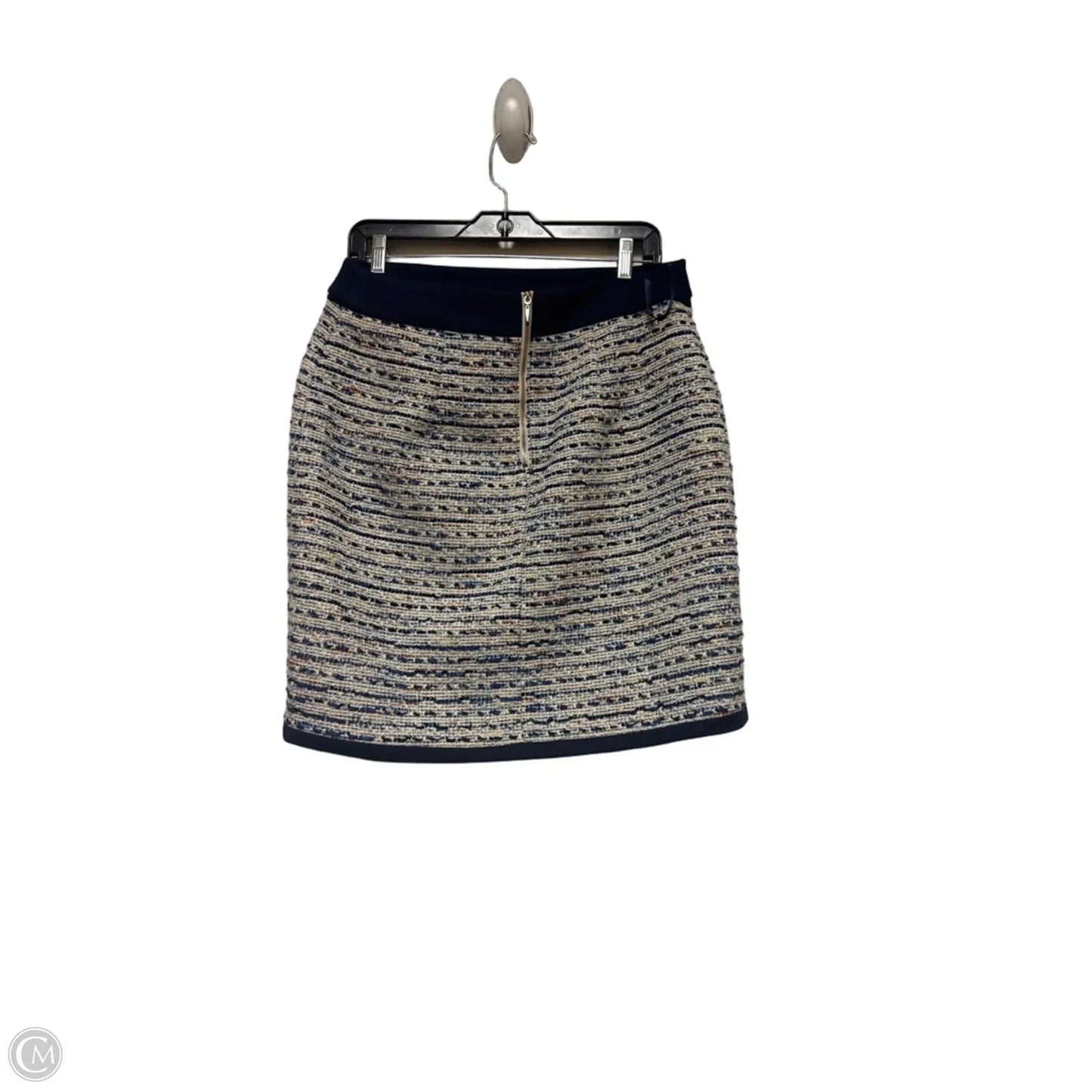 Skirt Mini & Short By White House Black Market In Blue & Cream, Size: 8