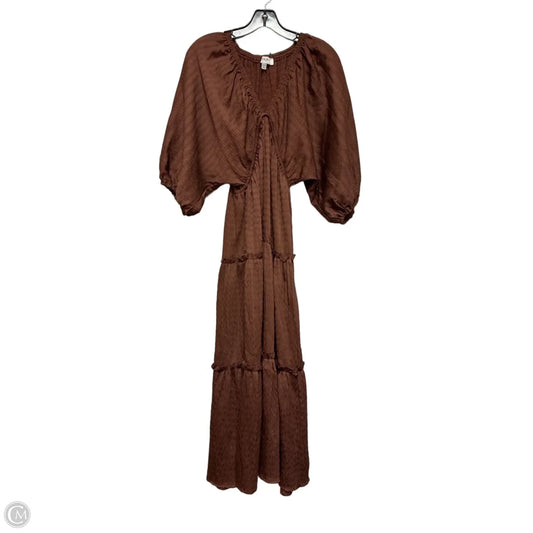 Dress Casual Midi By Gilli In Brown, Size: L