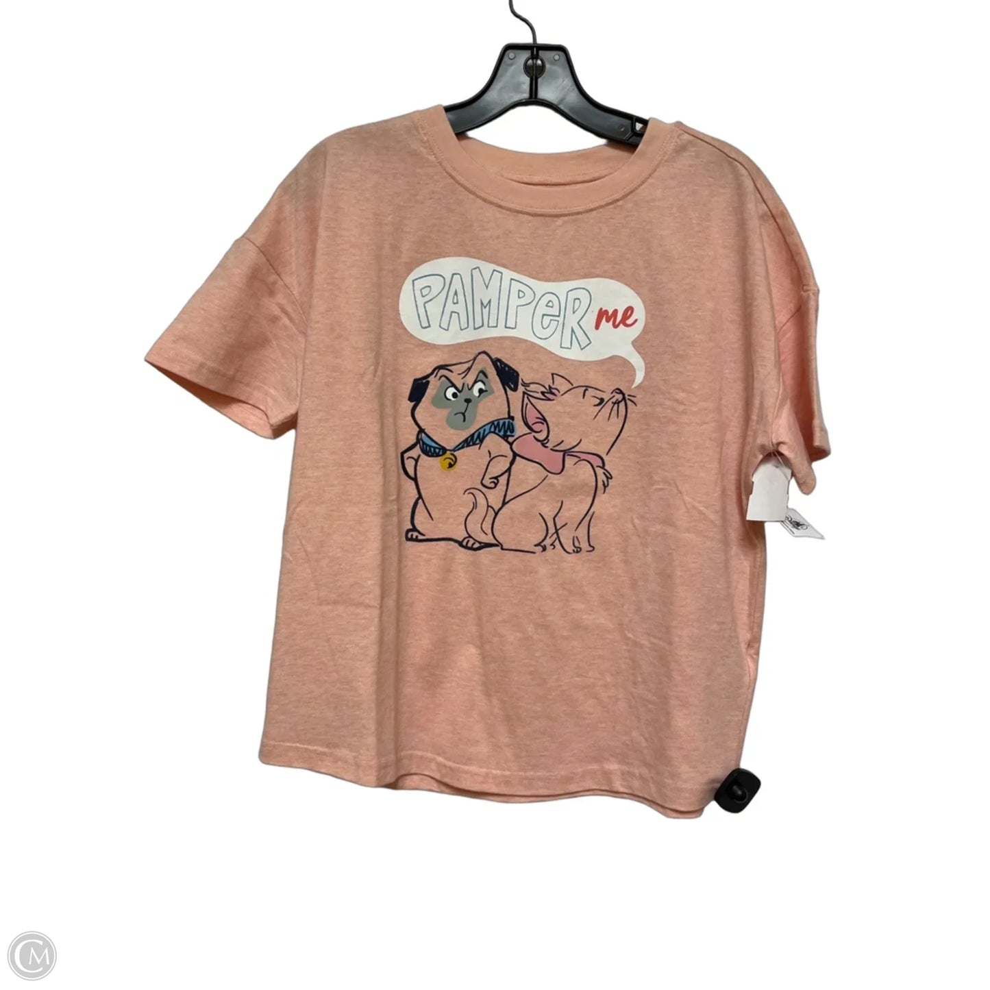 Top Short Sleeve By Disney Store In Peach, Size: S