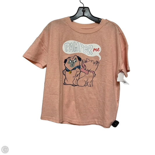 Top Short Sleeve By Disney Store In Peach, Size: S
