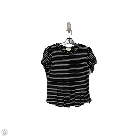Top Short Sleeve By Maeve In Black & White, Size: M