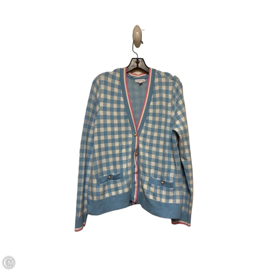 Cardigan By Charter Club In Blue & White, Size: L