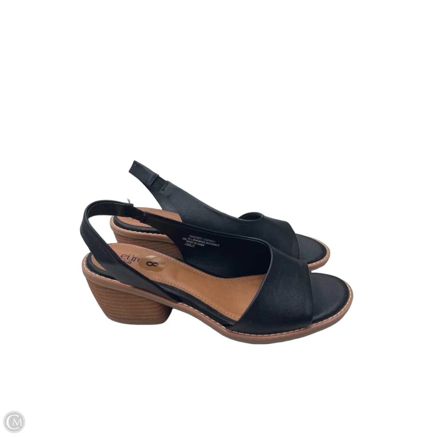 Sandals Heels Block By Sofft In Black, Size: 8