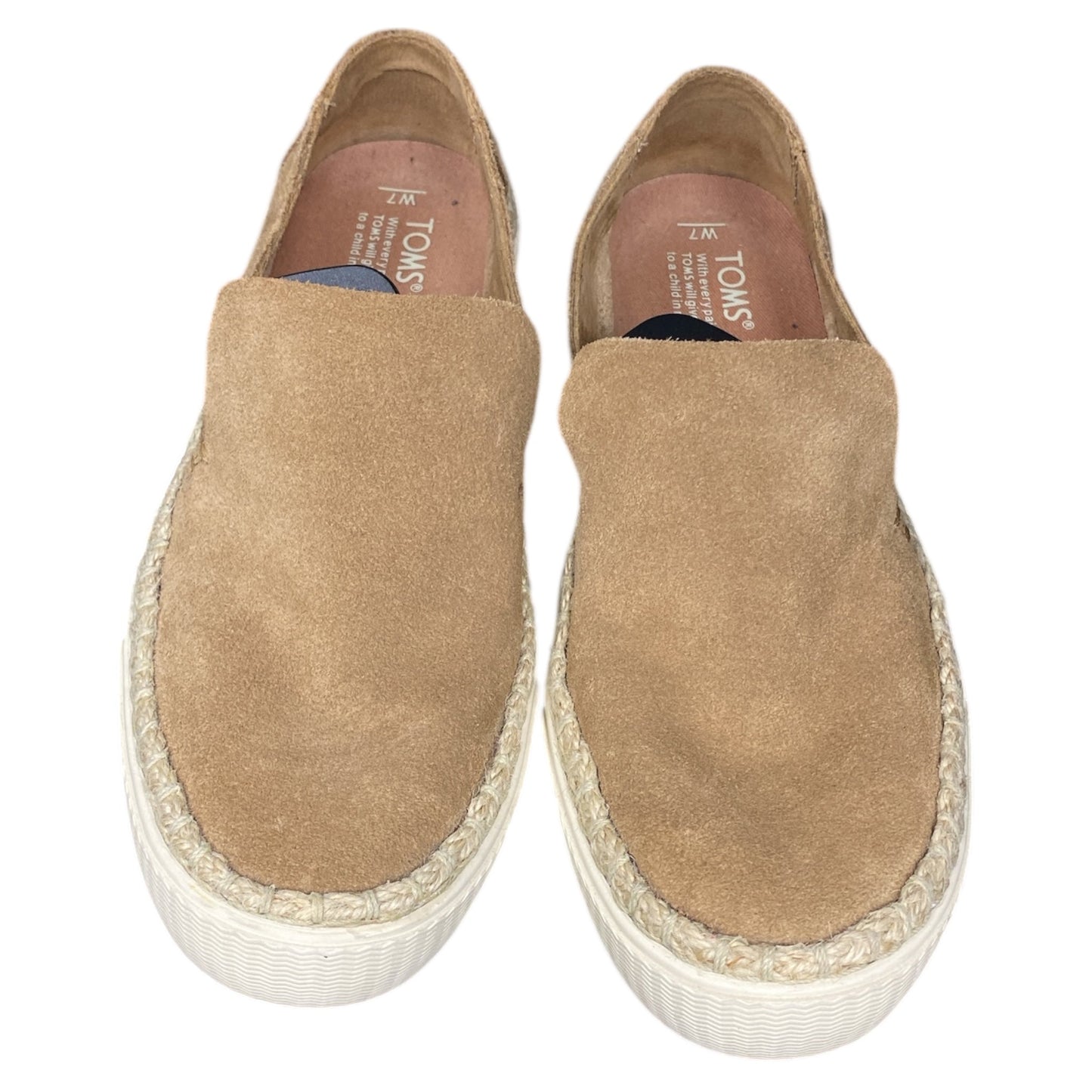 Shoes Flats By Toms In Brown, Size:7