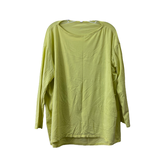 Yellow Athletic Top Long Sleeve Crewneck By Lululemon, Size: L