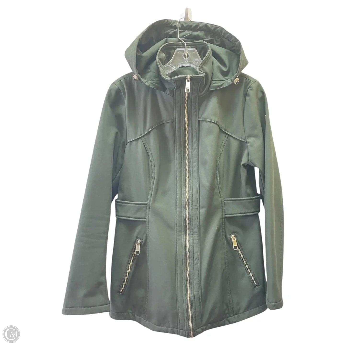 Coat Raincoat By Guess In Green, Size: M