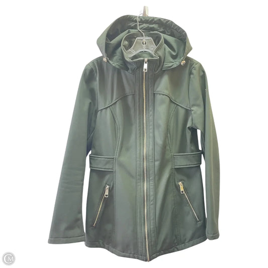 Coat Raincoat By Guess In Green, Size: M