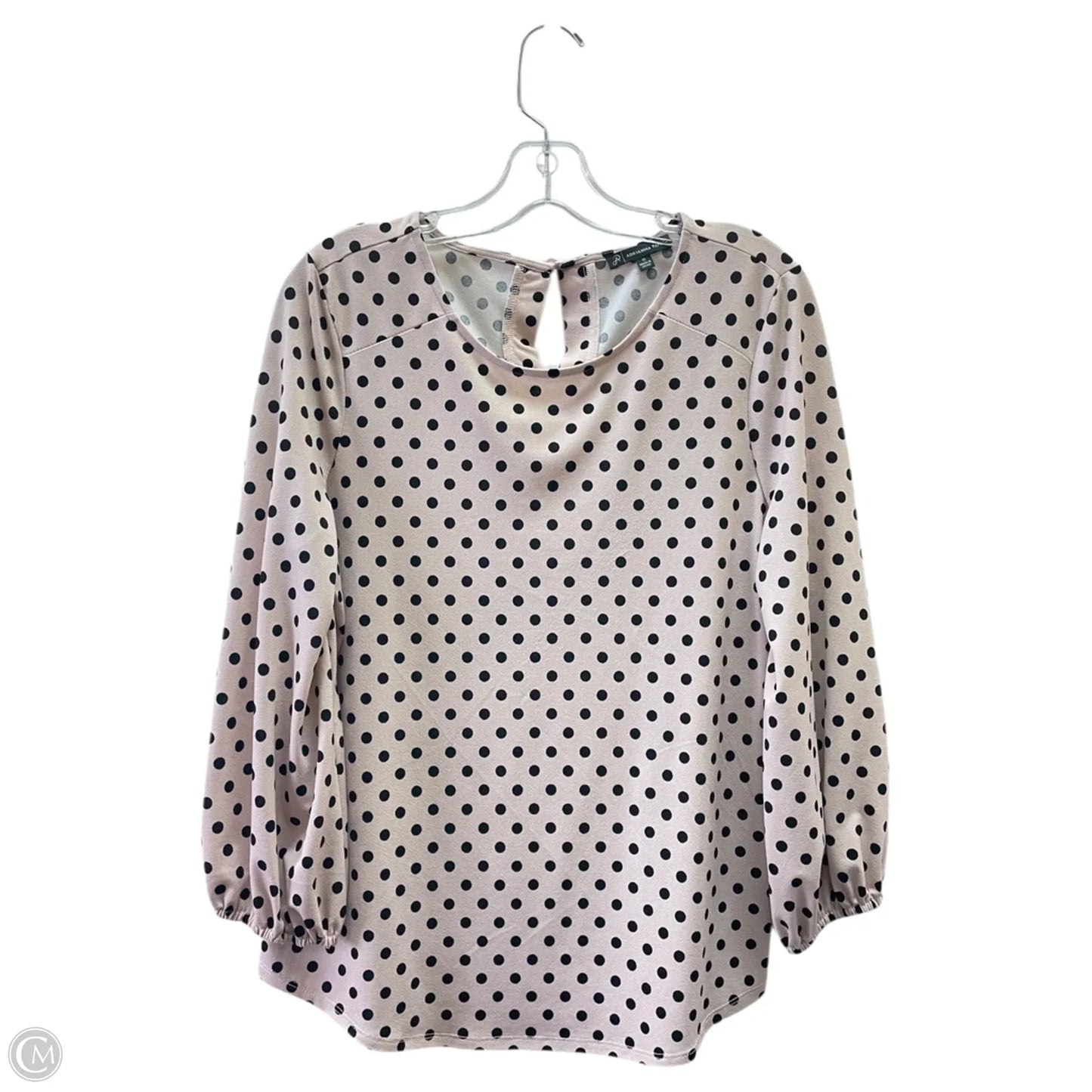 Top Long Sleeve By Adrianna Papell In Black & Pink, Size: M