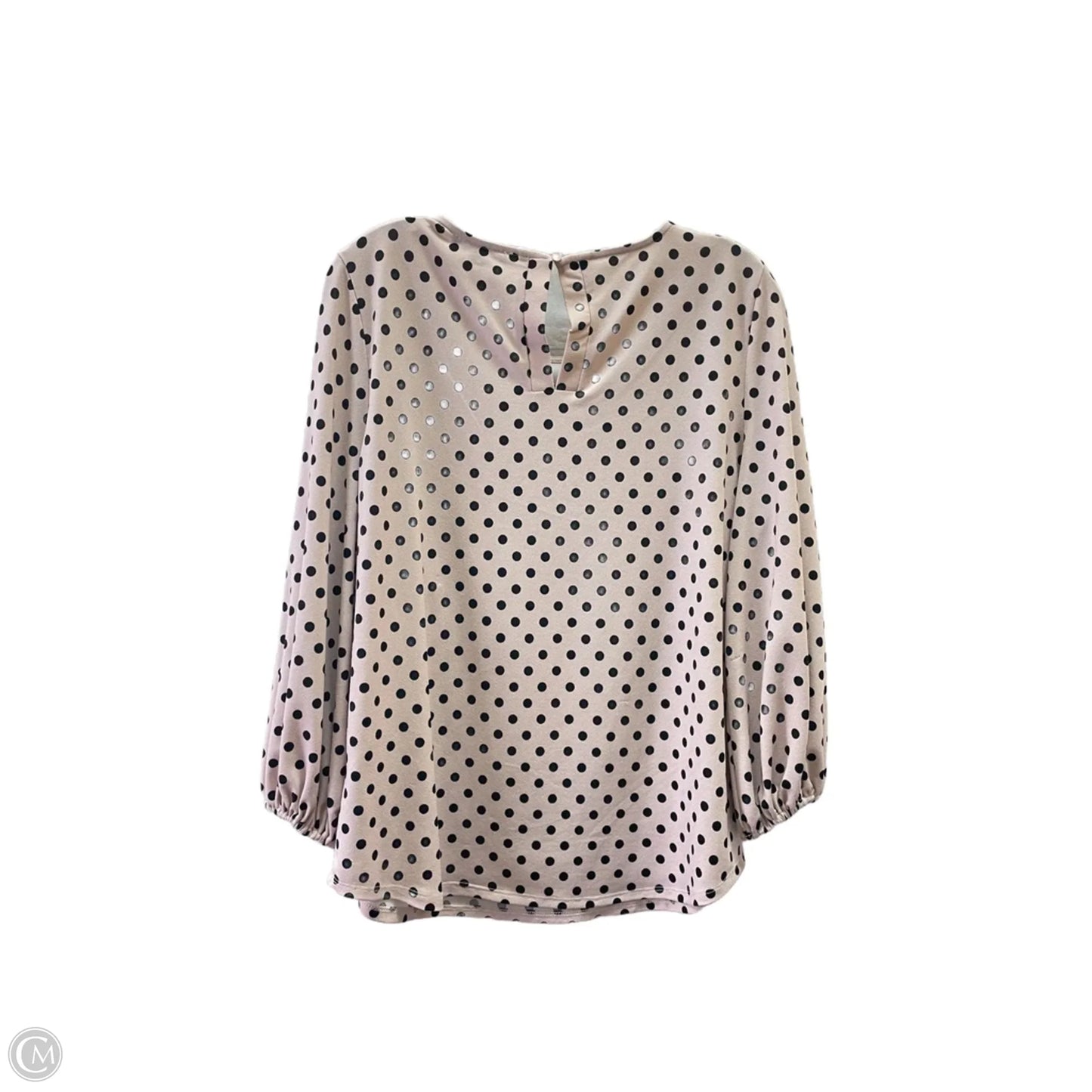Top Long Sleeve By Adrianna Papell In Black & Pink, Size: M