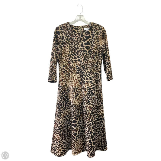 Dress Work By Calvin Klein In Animal Print, Size: M