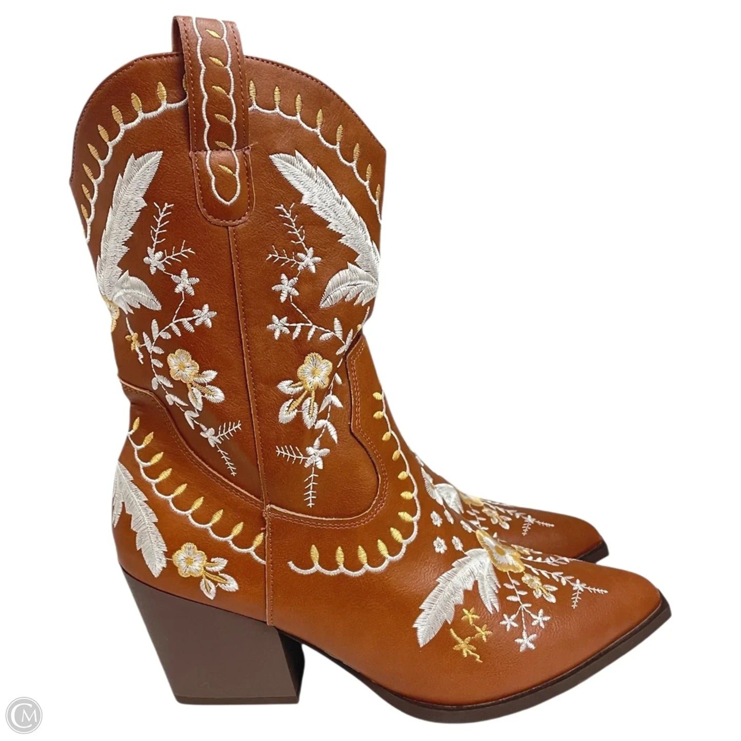 Boots Western By Cmf In Brown & White, Size: 11