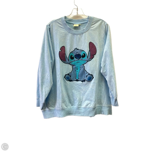 Top Long Sleeve By Disney In Blue, Size: 1x