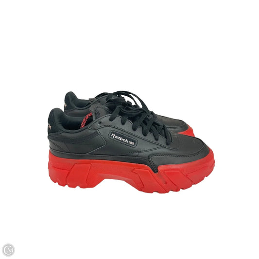 Shoes Athletic By Reebok In Black & Red, Size: 7.5